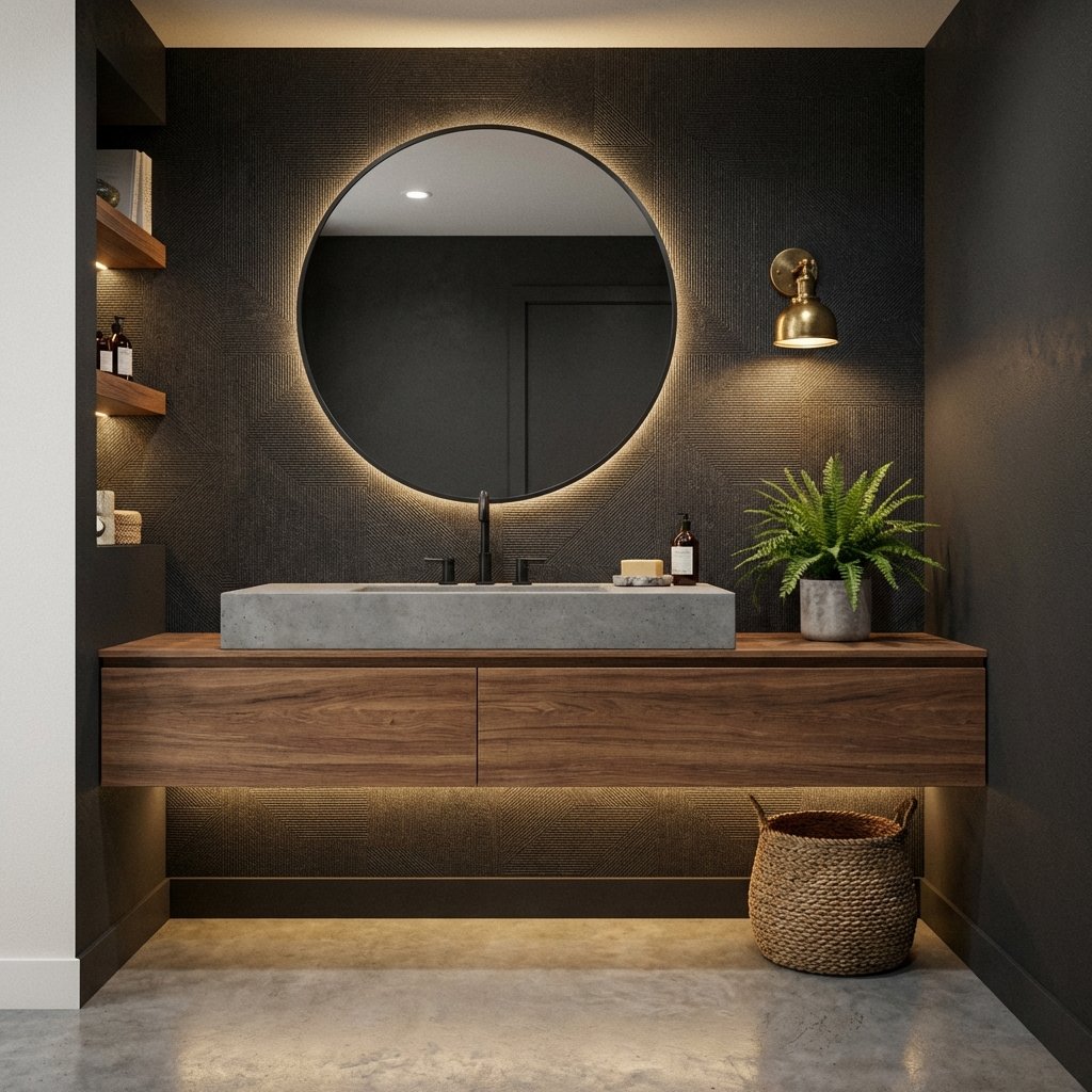 Stylish basement half bath renovation