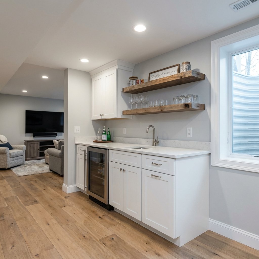 Modern Basement Remodel Weston MA